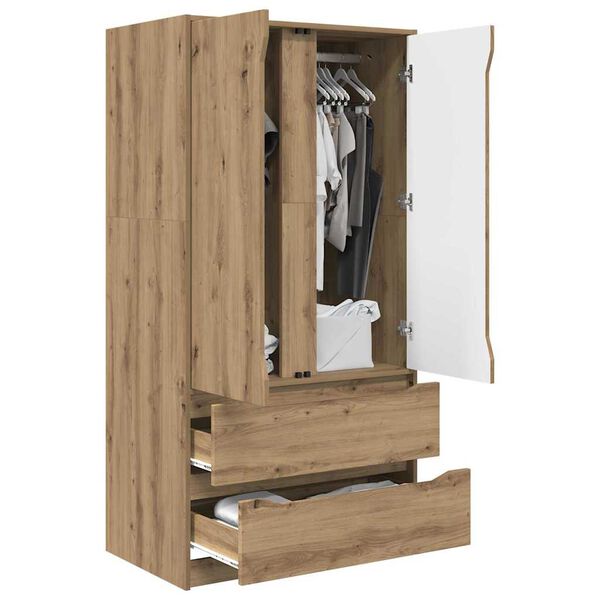 vidaXL Cabinet de salle de bain Ch&ecirc;ne artisanal 79,5 x 49 x 156 cm
