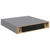 vidaXL &Eacute;tag&egrave;res murales flottantes 4 pcs gris 23x23,5x3,8 cm MDF