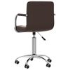 vidaXL Chaise pivotante de salle &agrave; manger Marron Similicuir