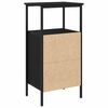 vidaXL Cabinet de chevet 2 pcs Ch&ecirc;ne noir 41 x 31 x 80 cm