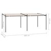 vidaXL Belv&eacute;d&egrave;re avec toit r&eacute;tractable 600x300x233 cm Cr&egrave;me