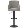 vidaXL Tabourets de bar lot de 2 gris clair velours