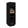vidaXL Armoire à chaussures noir 30x34x105 cm bois de pin massif