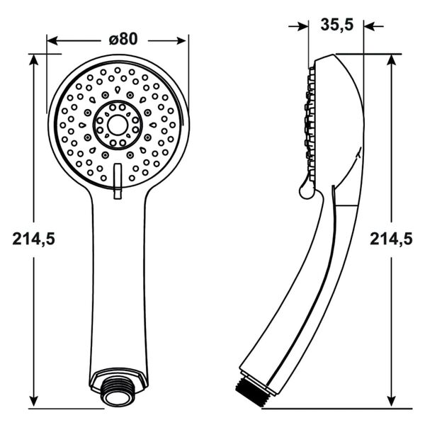 CORNAT Ensemble de douchette FIT chrome