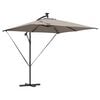 vidaXL Parasol 249 x 249 x 250 cm Polyester et Aluminium Taupe