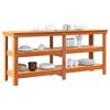 vidaXL &Eacute;tabli avec &eacute;tag&egrave;re Brun cire 181,5 x 50 x 80 cm Pin massif