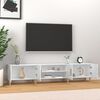 vidaXL Meuble TV blanc brillant 180x31,5x40 cm bois d'ing&eacute;nierie