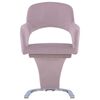 vidaXL Chaises &agrave; manger lot de 2 Rose Velours