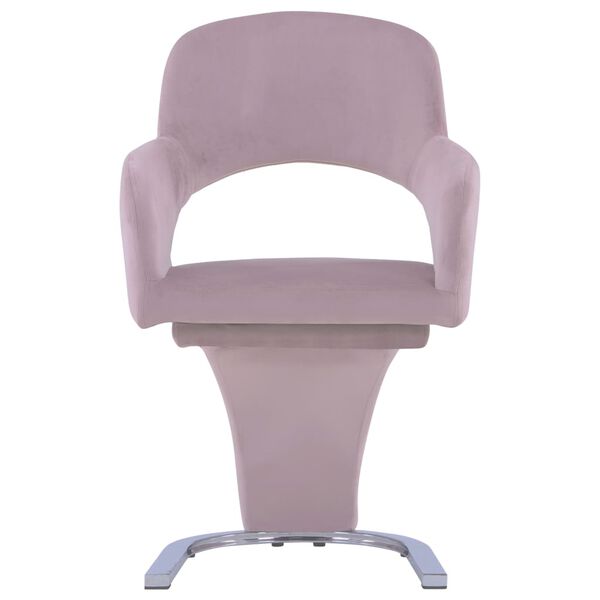 vidaXL Chaises &agrave; manger lot de 2 Rose Velours