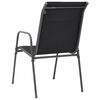 vidaXL Ensemble &agrave; manger d'ext&eacute;rieur 7 pcs Acier Noir