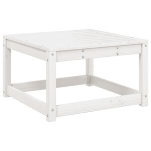vidaXL Repose-pied de jardin blanc bois de pin massif