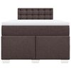 vidaXL Sommier &agrave; lattes de lit et matelas marron fonc&eacute; 120x190cm tissu