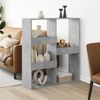 vidaXL Cloison de s&eacute;paration gris b&eacute;ton 100x33x115cm bois d'ing&eacute;nierie