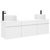 vidaXL Ensemble d'armoire de salle de bain 3 pc Blanc