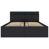 vidaXL Cadre de lit &agrave; rangement hydraulique sans matelas avec LED noir