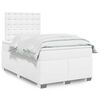 vidaXL Sommier &agrave; lattes de lit avec matelas blanc 120x190cm similicuir