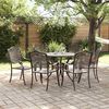 vidaXL Ensemble de salle &agrave; manger pour jardin 7 pcs Bronze
