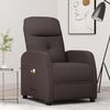 vidaXL Fauteuil de massage Marron fonc&eacute; Tissu