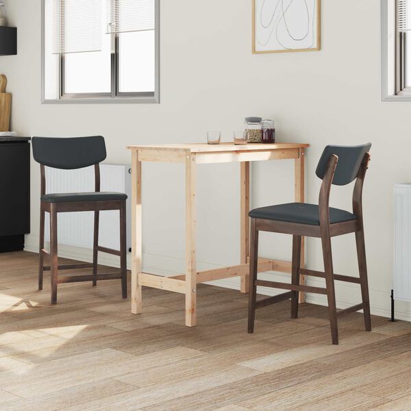 vidaXL Chaises de salle &agrave; manger 2 pcs Marron Clair 48 x 49 x 95 cm