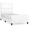 vidaXL Cadre de lit sans matelas blanc 100x200 cm similicuir