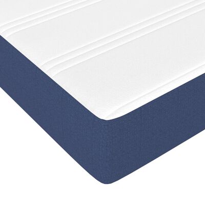 vidaXL Matelas de lit à ressorts ensachés Bleu 90x190x20 cm Tissu