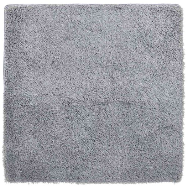 vidaXL Tapis shaggy &agrave; poils longs NAVARRA gris clair 200x200 cm