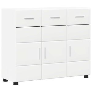 vidaXL Buffet FLORIN 88,5 x 30,5 x 73 cm Blanc Bois d'ing&eacute;nierie