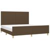 vidaXL Cadre de lit sans matelas marron fonc&eacute; 160x200 cm tissu