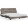vidaXL Lit avec matelas Hvar taupe 180x200 cm tissu