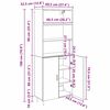 vidaXL Haut Armoire Bois Ancien 69,5 x 34 x 180 cm