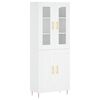 vidaXL Buffet haut Blanc 69,5x34x180 cm Bois d'ing&eacute;nierie
