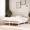 vidaXL Cadre de lit sans matelas blanc bois massif