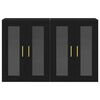 vidaXL Cabinets muraux 2 pcs Ch&ecirc;ne noir 69,5 x 34 x 90 cm