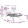 vidaXL Lit biblioth&egrave;que sans matelas blanc 150x200 cm bois pin massif