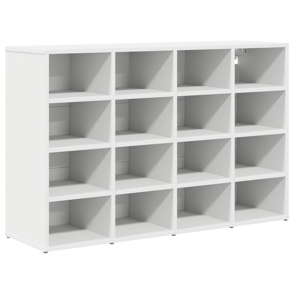 vidaXL Cabinet &agrave; chaussures Blanc 103 x 30 x 67 cm Bois d'ing&eacute;nierie