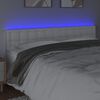 vidaXL T&ecirc;te de lit &agrave; LED Blanc 160x5x78/88 cm Similicuir