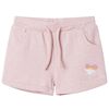 Short pour enfants avec cordon de serrage rose clair m&eacute;lang&eacute; 116