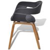 vidaXL Chaises &agrave; manger lot de 4 noir bois courb&eacute; et similicuir