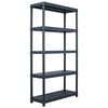 vidaXL &Eacute;tag&egrave;re de rangement Noir 250 kg 80x40x180 cm Plastique
