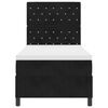 vidaXL Lit &agrave; ressort LED avec matelas Noir 100 x 200 cm tissu