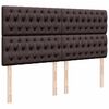 vidaXL Sommier &agrave; lattes de lit avec matelas Marron fonc&eacute; 180x200 cm
