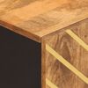 vidaXL Armoire murale de bain marron et noir bois massif de manguier