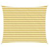 vidaXL Voile d'ombre 2,5 x 3 m HDPE Rectangulaire Jaune et blanc