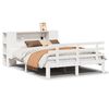 vidaXL Lit biblioth&egrave;que sans matelas blanc 160 x 200 cm en pin massif
