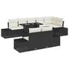 vidaXL Ensemble de canap&eacute; de jardin 9 pc Noir et Cr&egrave;me polyrotin