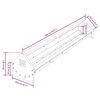 vidaXL Bac de nourrissage pour poules Noir 108 x 20,5 x 20 cm