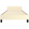 vidaXL Cadre de lit avec t&ecirc;te de lit sans matelas cr&egrave;me 90x190 cm