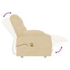 vidaXL Fauteuil de massage inclinable et porte-gobelets 2 places crème