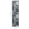 vidaXL Tapis BCF Gris avec motif de blocs 60x350 cm