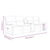 vidaXL Fauteuil de massage inclinable 4 places porte-gobelets bordeaux